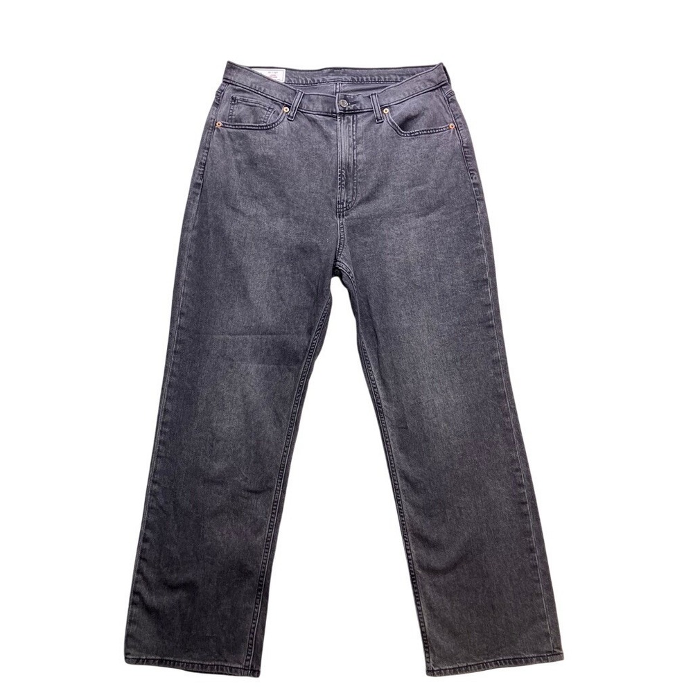 Gap Loose High Rise Jeans Womens 31/12R Washed Black‎  Straight Leg